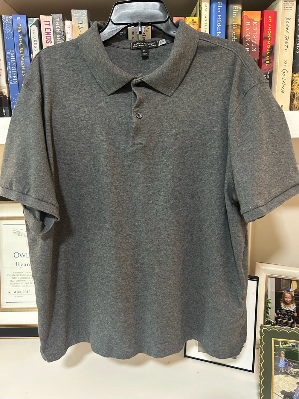 Banana Republic Men's Gray Polo Shirt